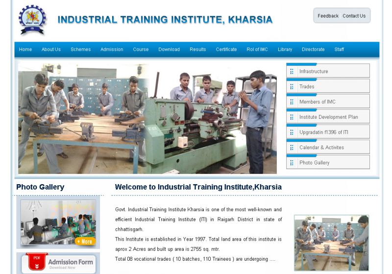Industrial Training Institute,Kharsia  ITI, Web Design Company in Raipur Chhattisgarh