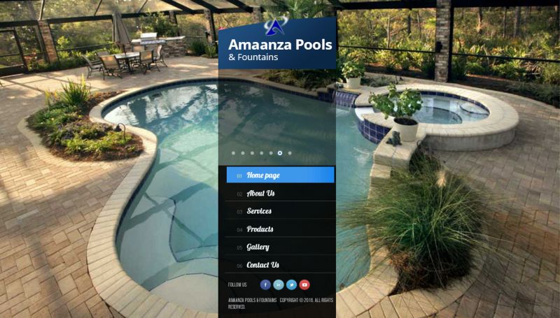 Amaanza Pools & Fountains , website company design in raipur