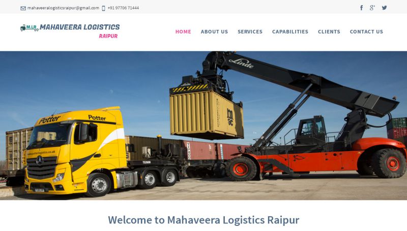 Mahaveera Logistics Raipur, Web Designing Company in Raipur Chhattisgarh