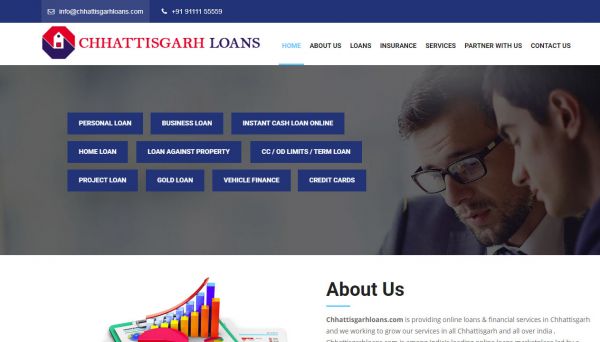 Chhattisgarh Loans, website company design in raipur