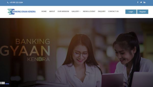 Banking Gyaan Kendra, website company design in raipur