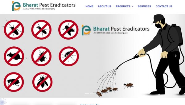 Bharat Pest Eradicator, website company design in raipur