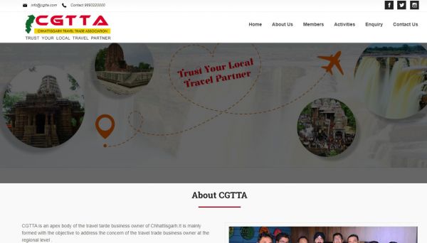 Chhattisgarh Travel Trade Association , Web Designing Company in Raipur Chhattisgarh