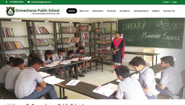 Donacharya Public School, website company design in raipur
