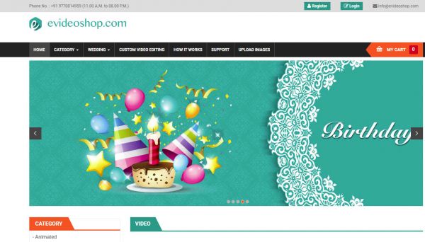 E-Video Shop, website company design in raipur