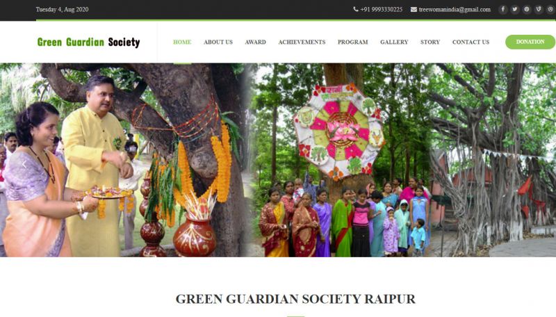 Green Guardian Society, website company design in raipur