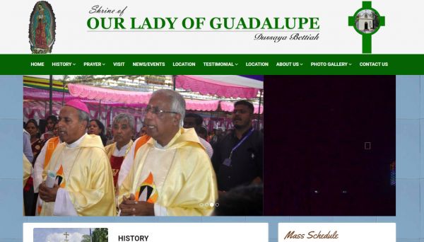 Shrine of Our Lady of Guadalupe, Web Designing Company in Raipur Chhattisgarh
