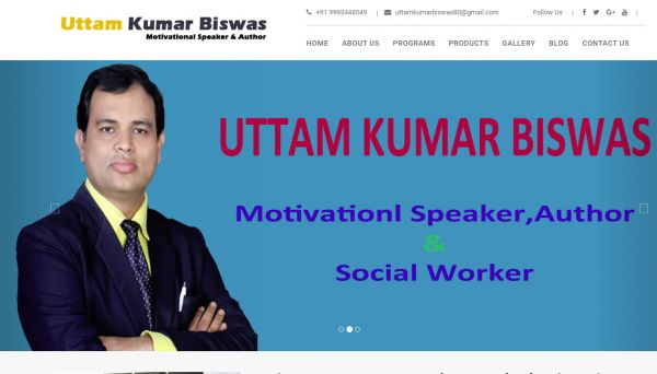 Uttam Kumar Biswas Motivational Speaker & Author, Web Designing Company in Raipur Chhattisgarh