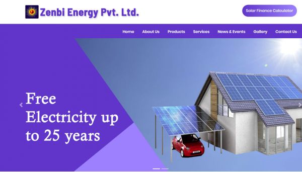Zenbi Energy Pvt. Ltd. , website company design in raipur