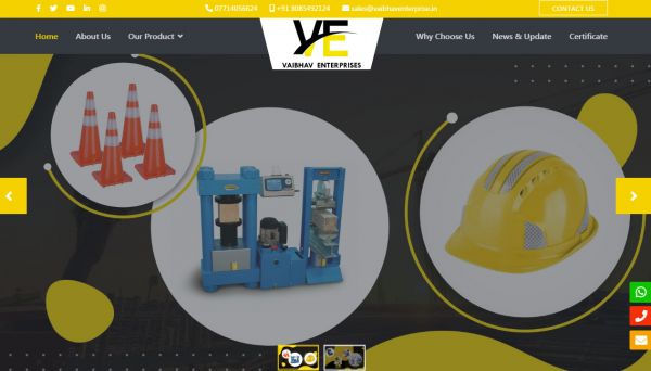 Vaibhav Enterprise , website company design in raipur