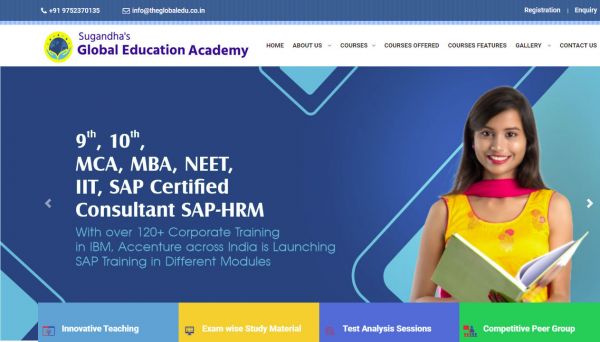 Global Education Academy, website company design in raipur