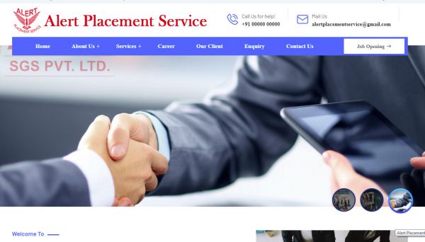 Alert Placement Service, website company design in raipur