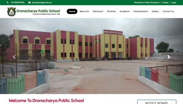 Dronacharya Public School Gariaband, Web Designing Company in Raipur Chhattisgarh