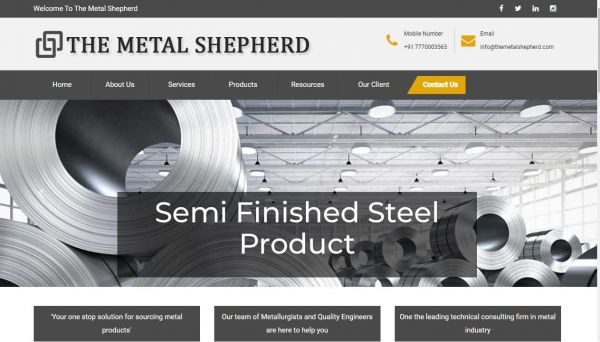 The Metal Shepherd, website company design in raipur