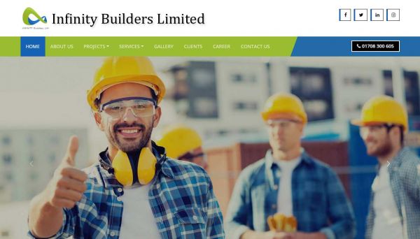 INFINITY BUILDERS LIMITED, website company design in raipur