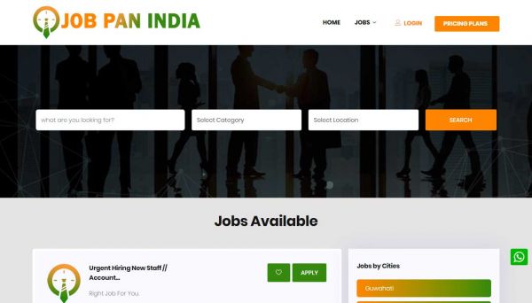 Job Pan India, website company design in raipur
