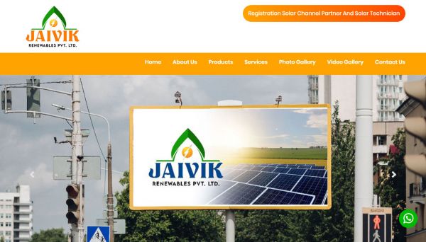 Jaivik Renewables, website company design in raipur