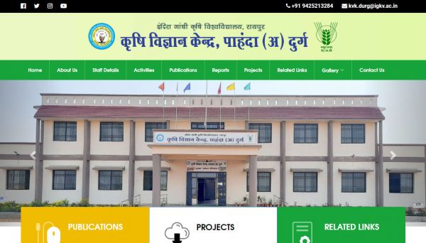 Krishi Vigyan Kendra Pahanda, website company design in raipur