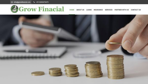 Grow Finacial, website company design in raipur