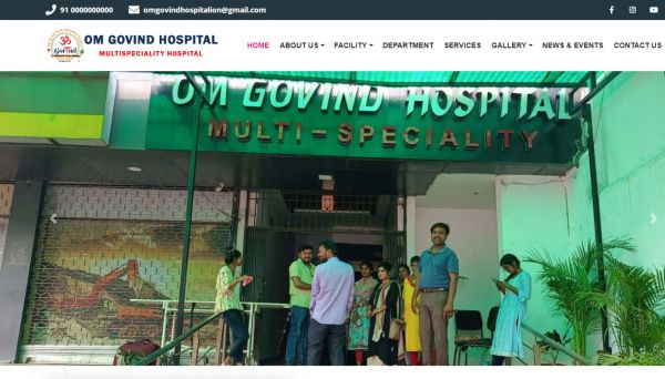 Om Govind Hospital Raipur, website company design in raipur