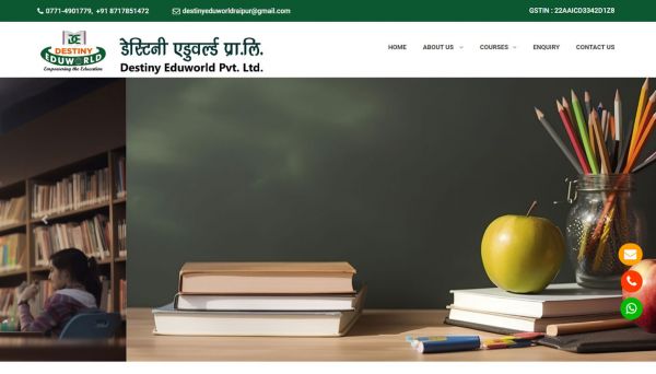 Destiny Eduworld Pvt.Ltd., website company design in raipur